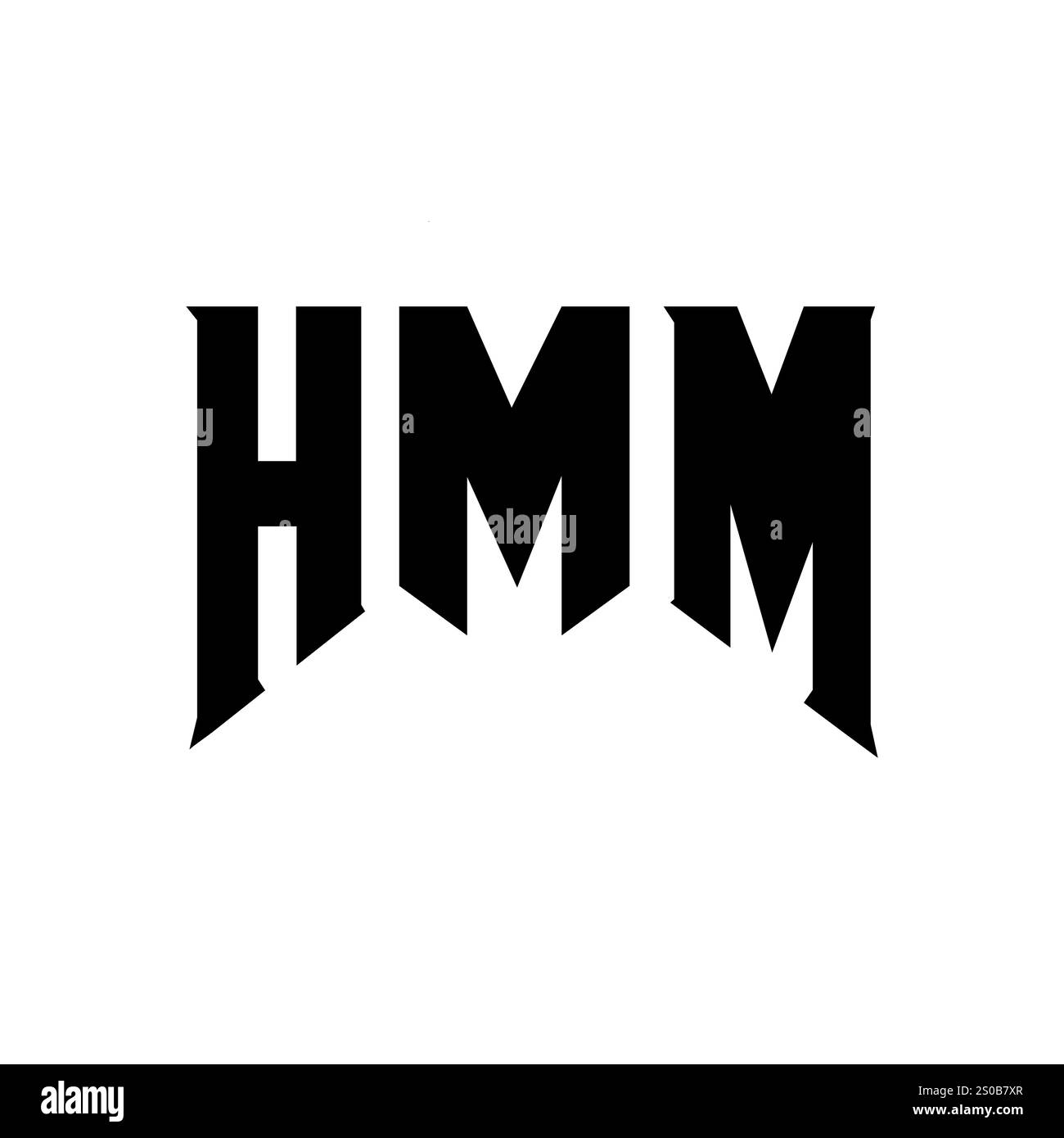 HMM Letter Logo für Technologieunternehmen. HMM Logo Design Schwarz-weiß Farbkombination. HMM Logo, HMM Vektor, HMM Design, HMM Symbol, HMM alph Stock Vektor