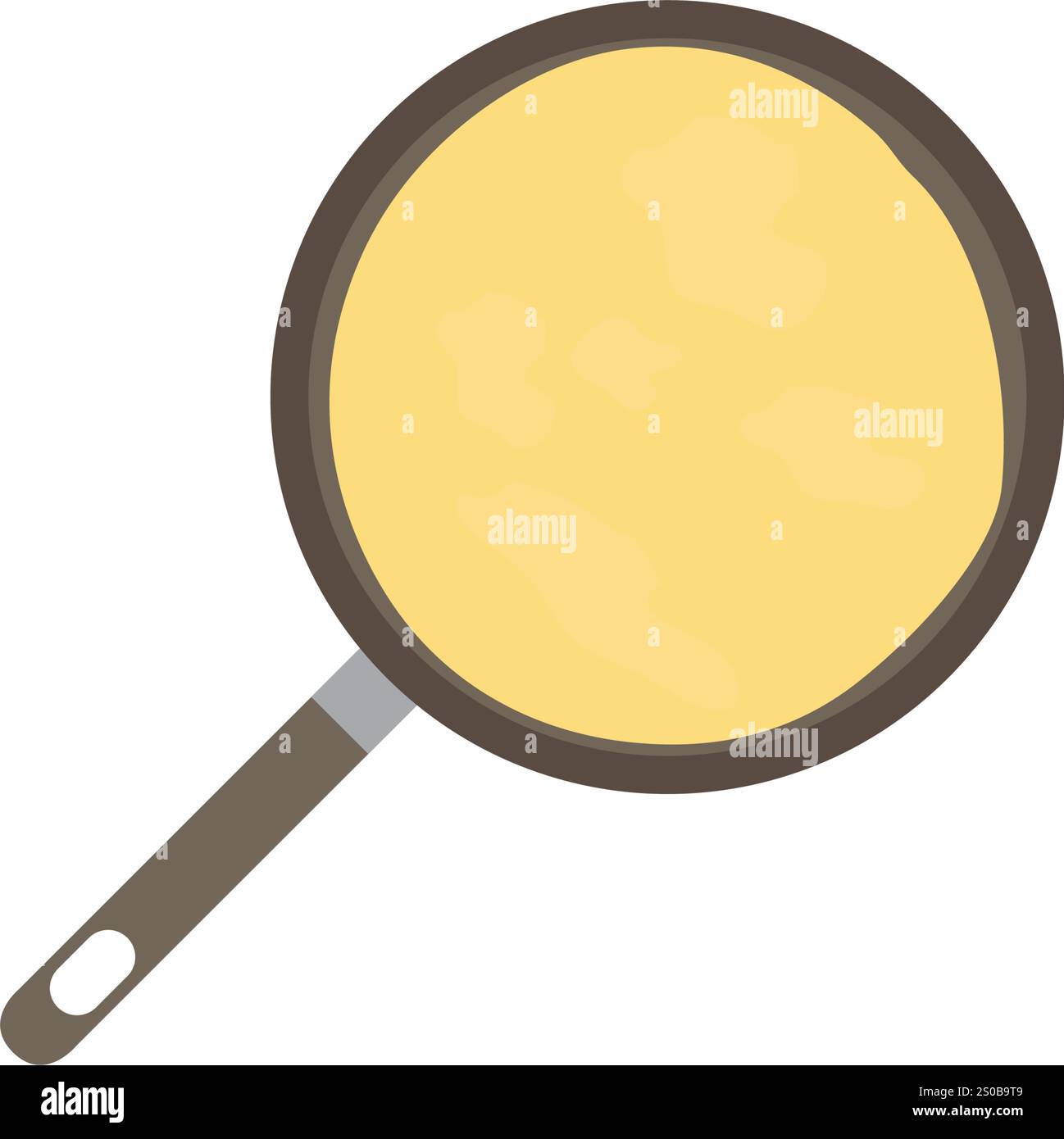 Pfanne mit Taco, Tortilla oder Pfannkuchen, Crepe isolierte Illustration Stock Vektor