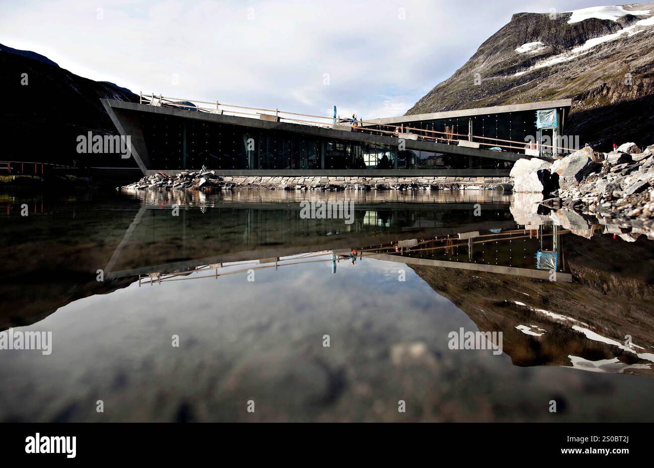 Der Trollpfad in Norwegen gilt als eine der schönsten Straßen der Welt. Stockfoto