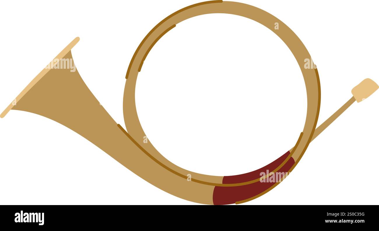 Kommunikation Post Horn Cartoon Vektor Illustration Stock Vektor