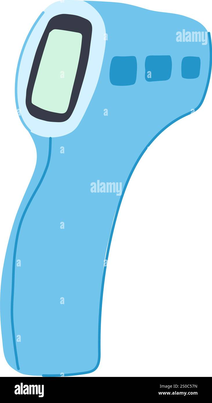 Säuglingsthermometer Baby Cartoon Vektor Illustration Stock Vektor
