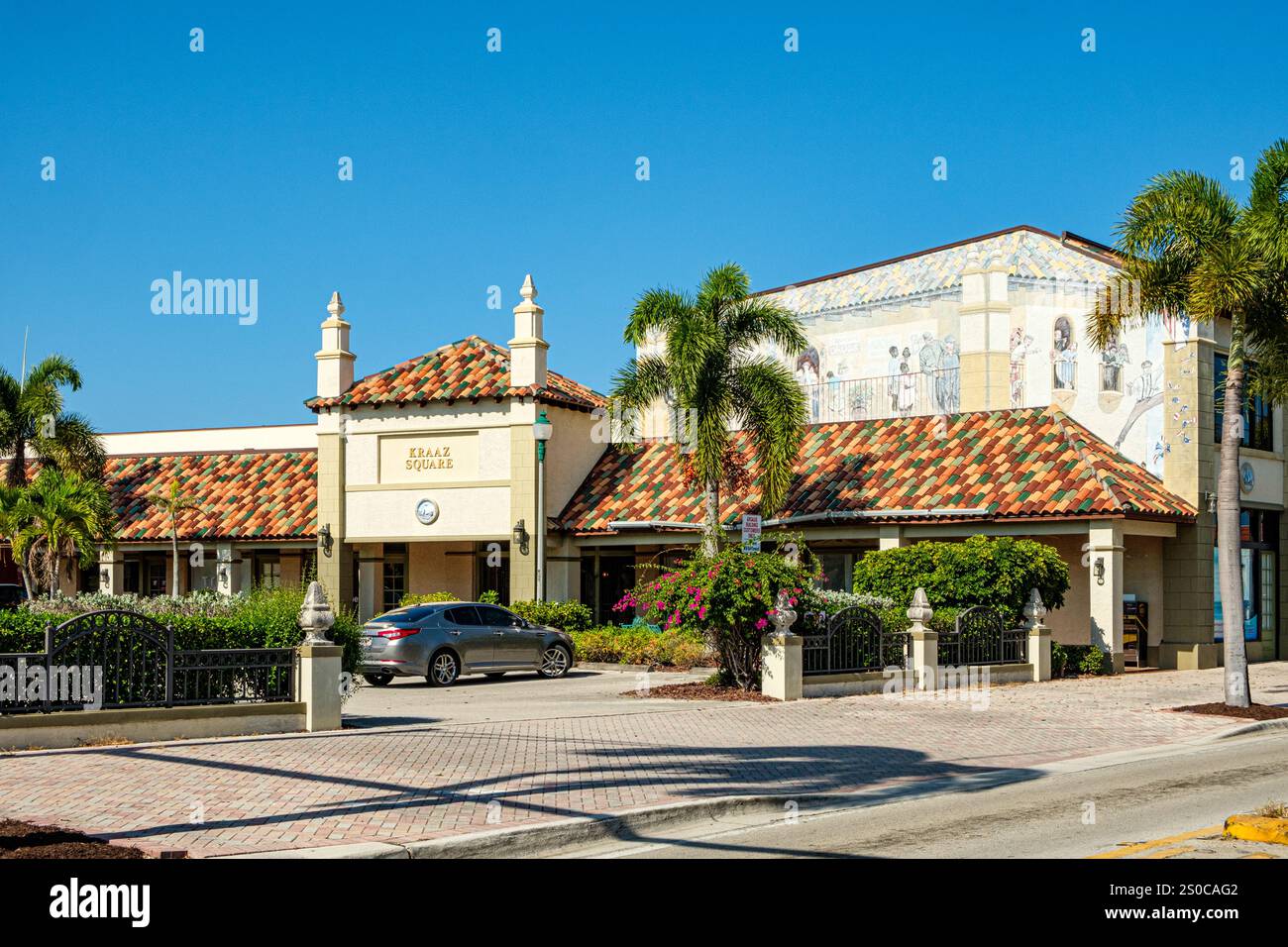 Kraaz Square, ehemals Historic Arcade Building, US Route 1, Fort Pierce, Florida Stockfoto