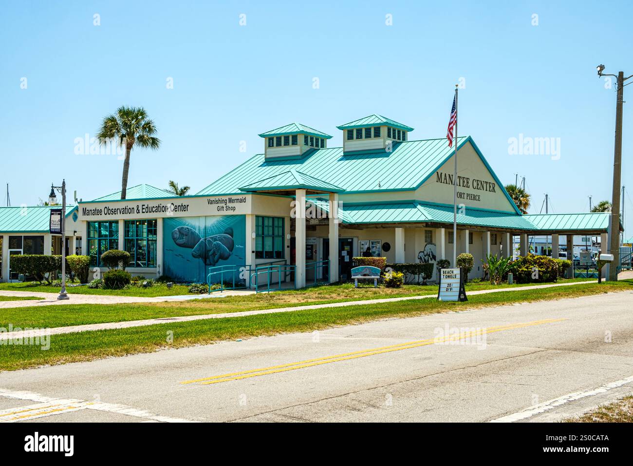 Manatee Observation and Education Center, Indian River Drive, Fort Pierce, Florida Stockfoto