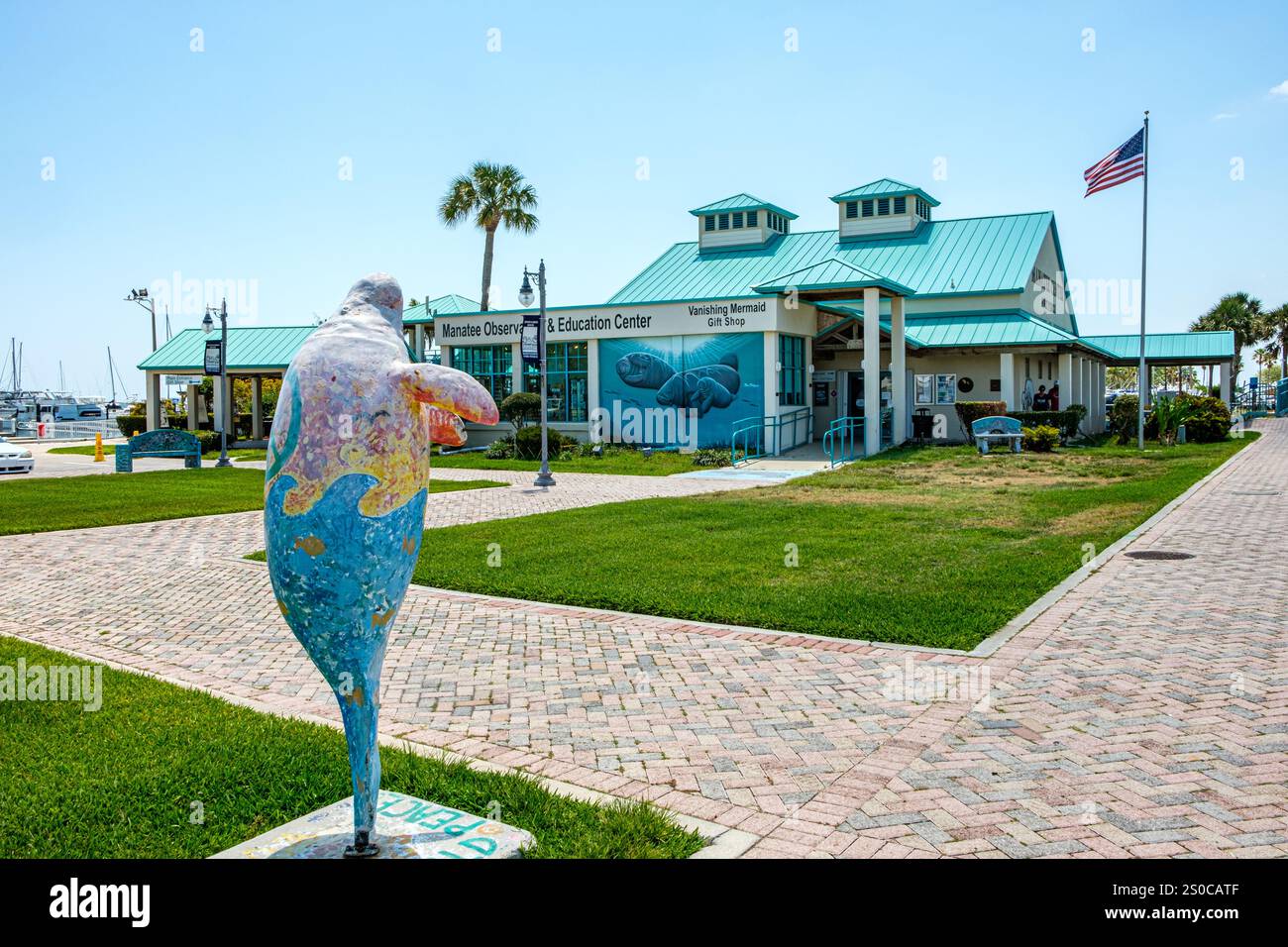 Manatee Observation and Education Center, Indian River Drive, Fort Pierce, Florida Stockfoto