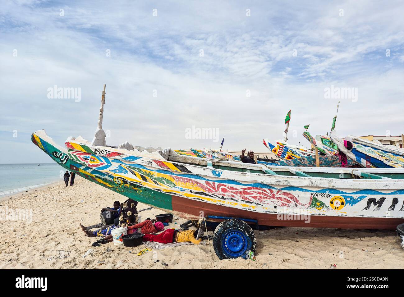 Mauretanien, Nouakchott, Fischmarkt Stockfoto