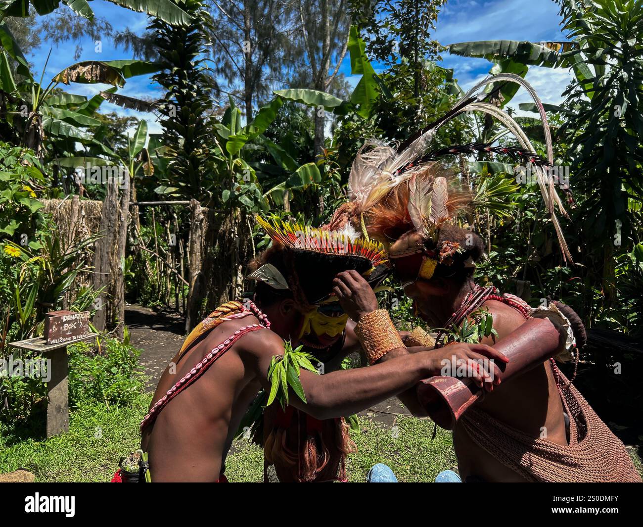 Die Huli-Wigmen aus Papua-Neuguinea, Highlands-Region Stockfoto