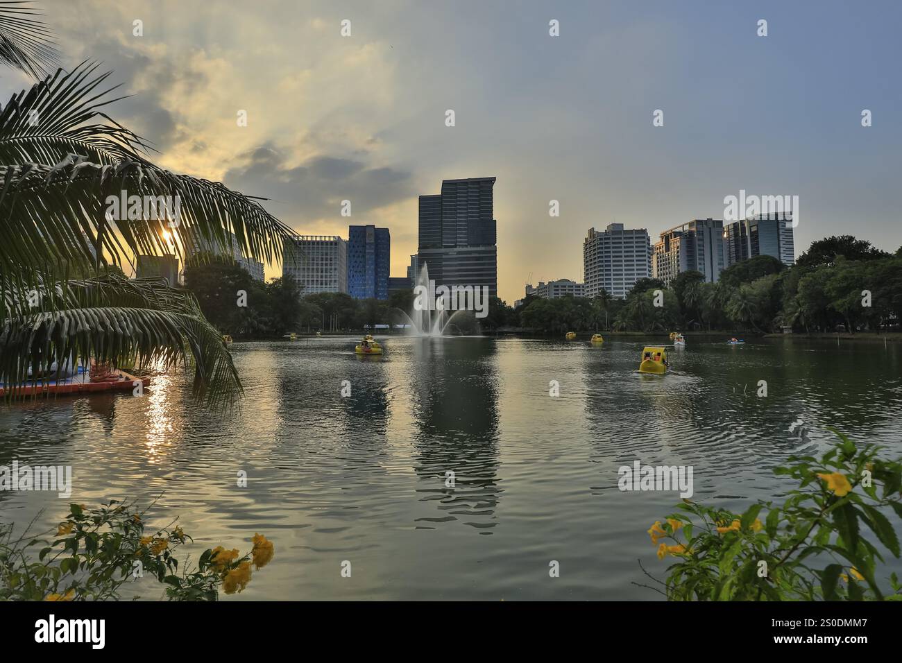 See im Lumphini Park, Bangkok, Thailand, Asien Stockfoto