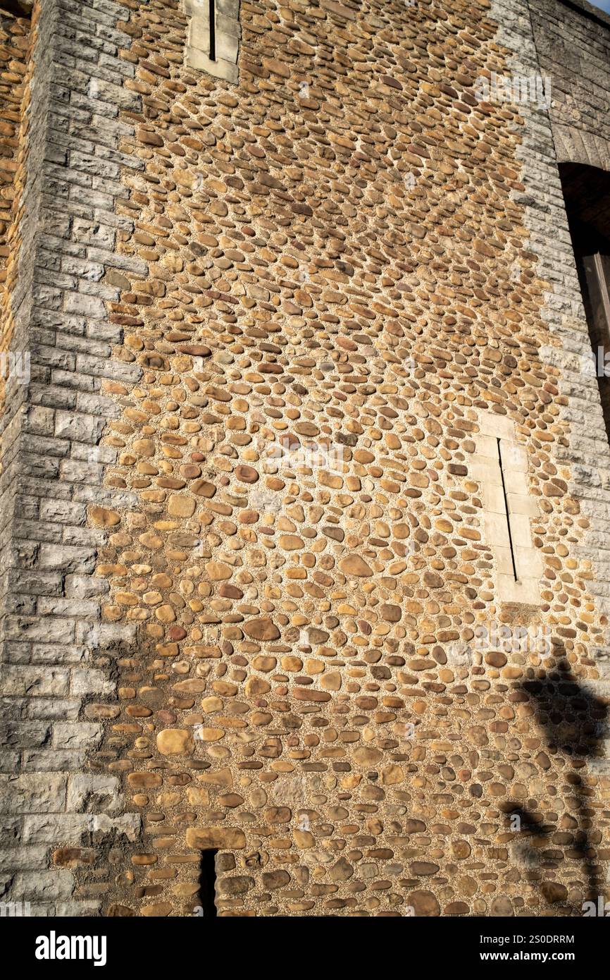 Die Außenmauern von Cardiff Castle in Cardiff South Wales Stockfoto