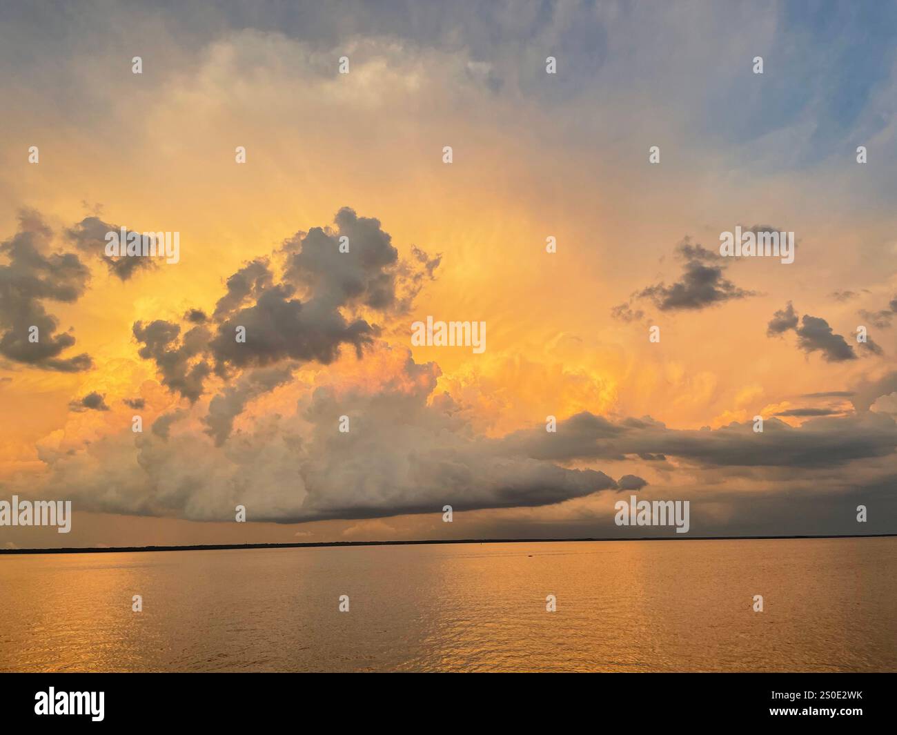 Mondaufgang Lake Monroe Stockfoto