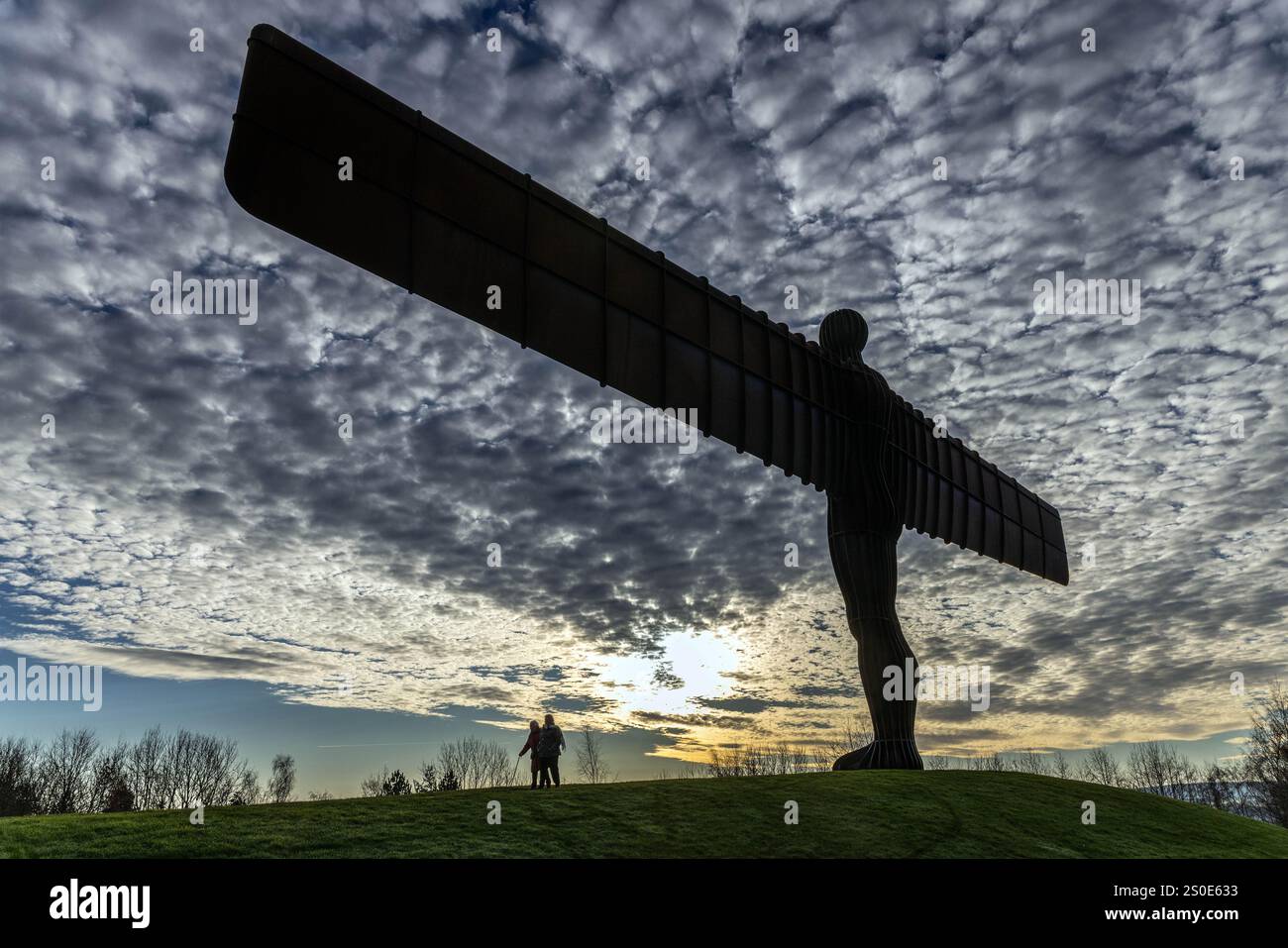 Antony Gormleys Engel des Nordens, Gateshead. Stockfoto