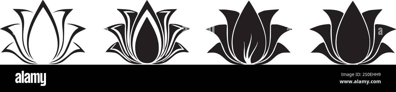 Vektorblumen- und Blattdesigns Stock Vektor