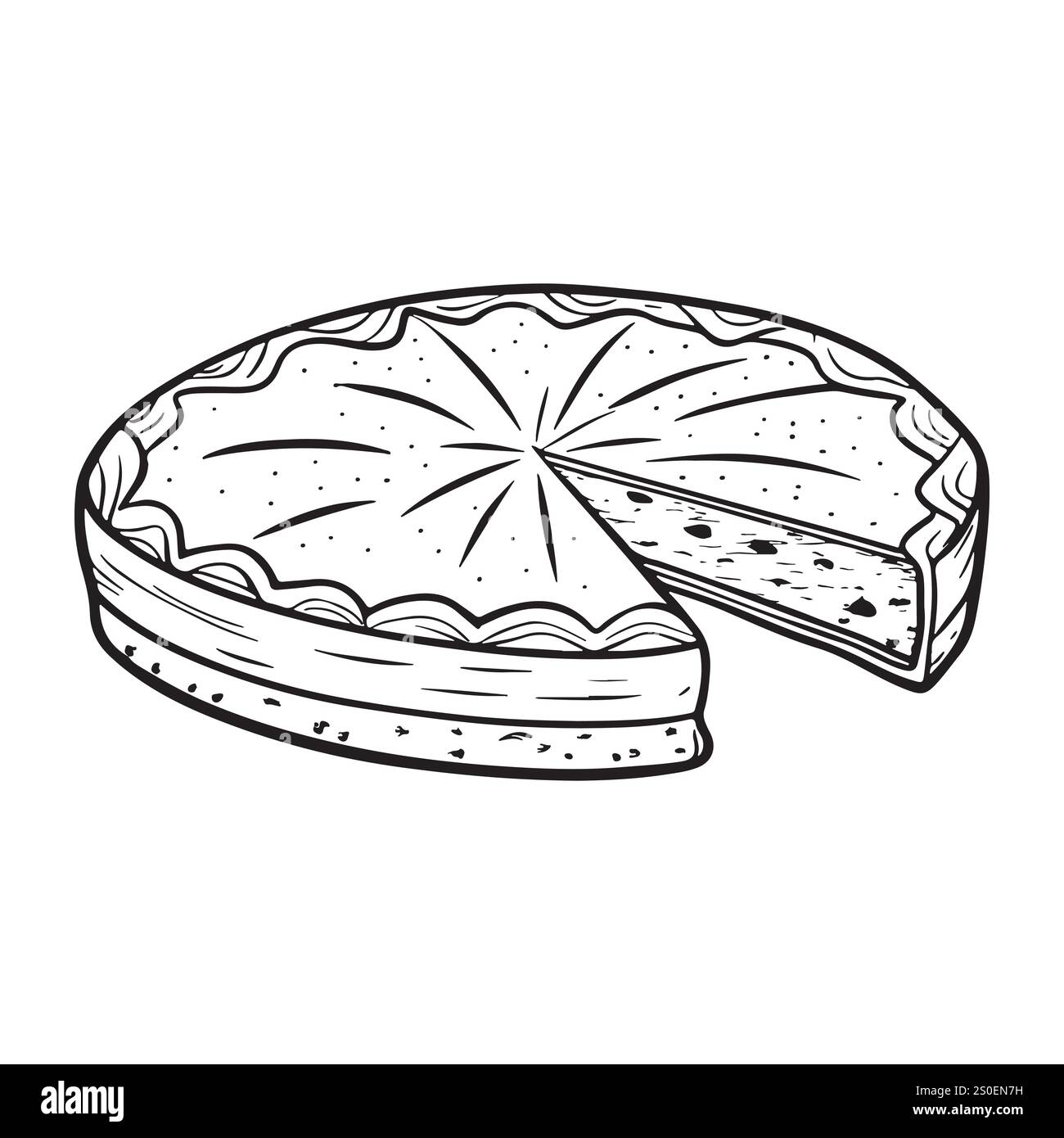 Vektor-Illustration des Weihnachtskuchens traditionell in Spanien und Frankreich Stock Vektor