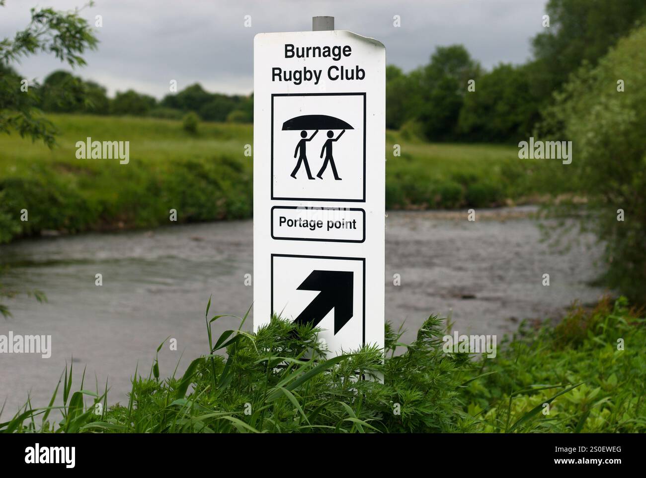 River Mersey und Hochwasserebene bei Stockport Stockfoto