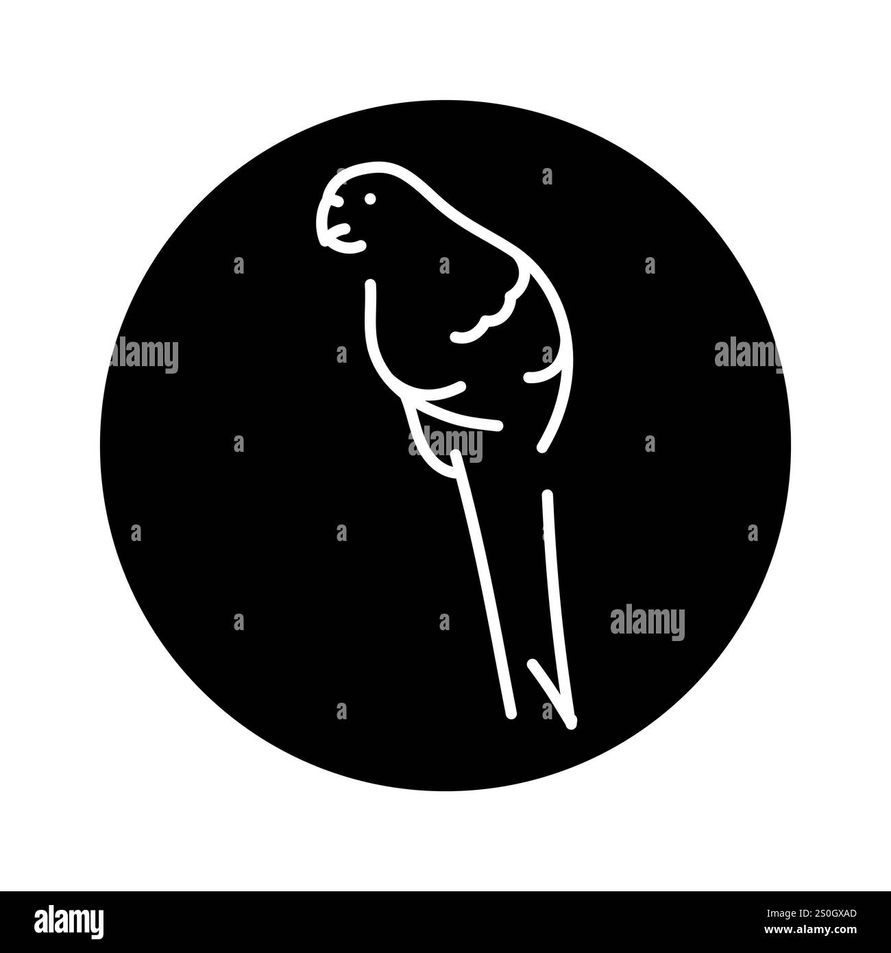 Farbsymbol Psittacula krameri. Bearbeitbare Kontur. Vektorelemente Stock Vektor