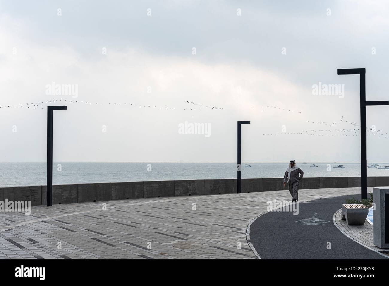 Blick auf die corniche - Promenade in Kuwait Stockfoto