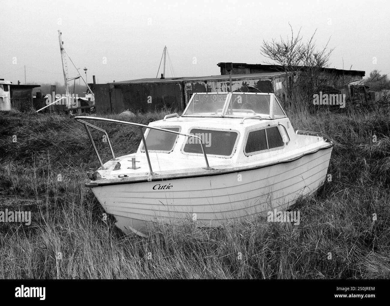 Altes Boot, Broadness Creek, Swanscombe Halbinsel Stockfoto