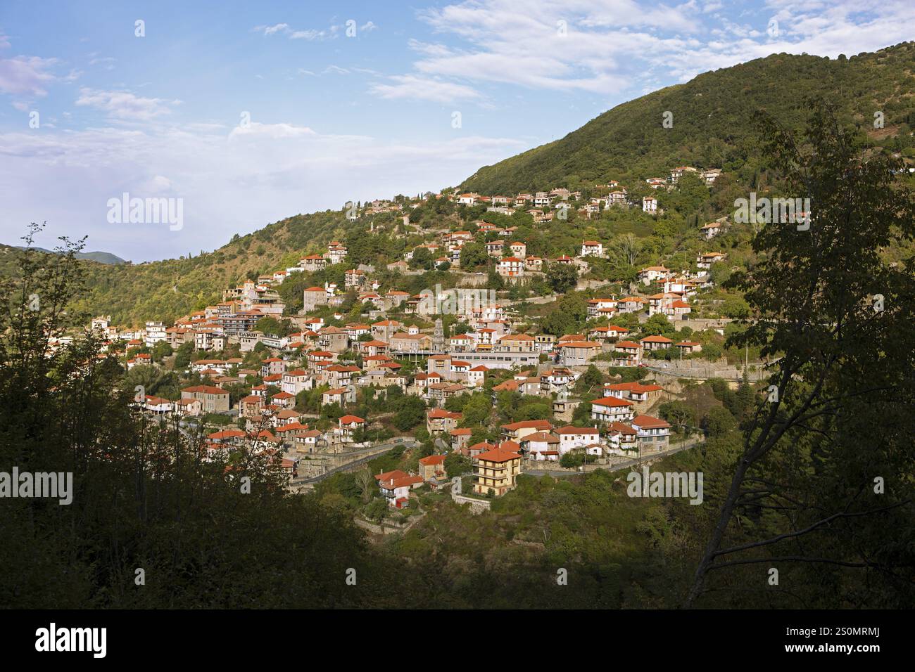 Bergdorf Langadia, Arcadia, Peloponnes, Griechenland, Europa Stockfoto