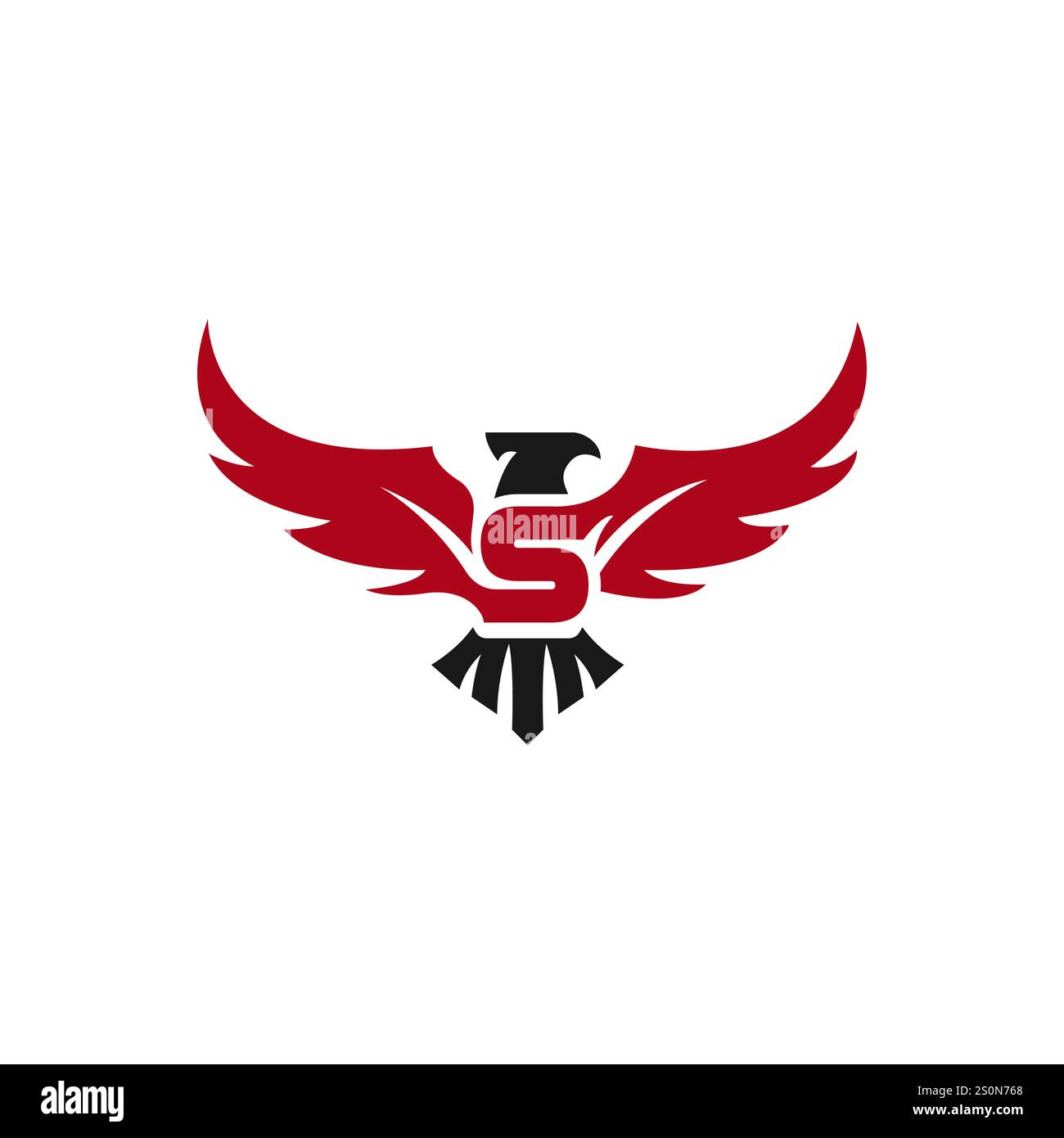 Initial S mit Eagle Logo Design Vektor Illustration.. EPS 10 Stock Vektor