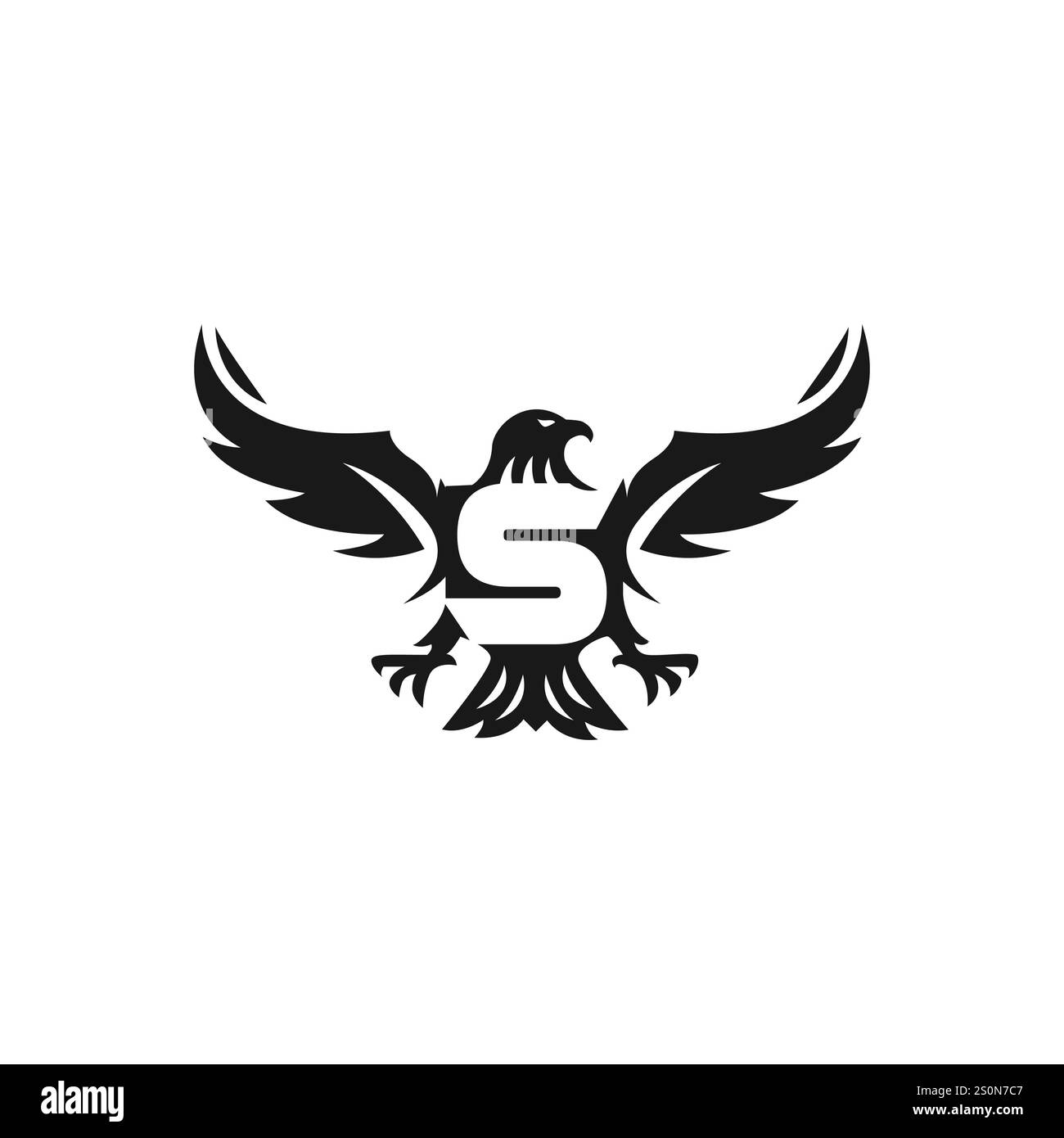 Initial S mit Eagle Logo Design Vektor Illustration.. EPS 10 Stock Vektor