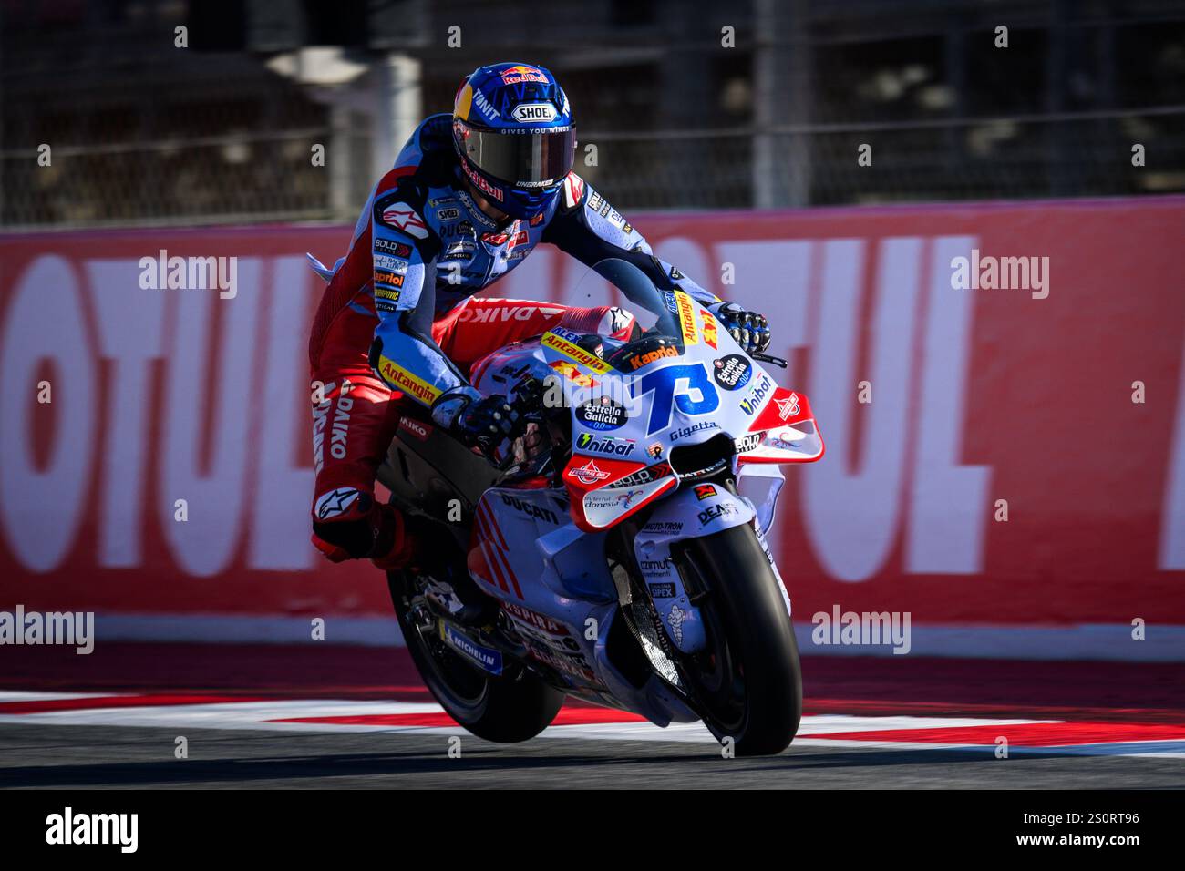 Der spanische Fahrer Alex Marquez vom italienischen Gressini Racing Team beim Großen Preis von Barcelona. Stockfoto