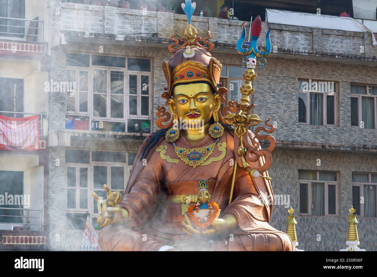 Padmasambhava oder Guru Rinpoche Statue, Kathmandu, Nepal, Asien Stockfoto
