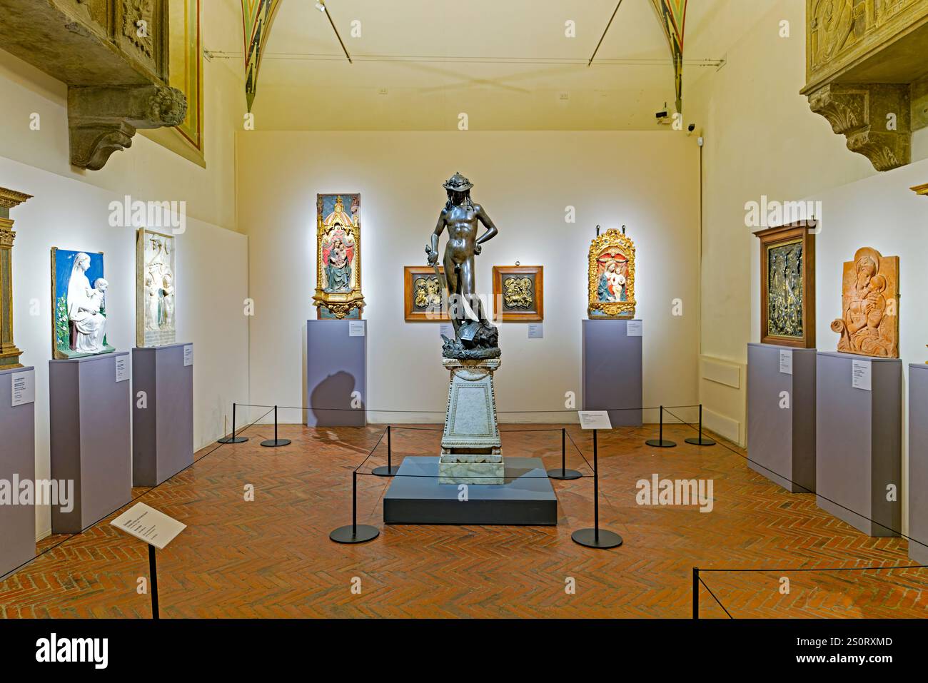 Florenz Toskana Italien. Museo Nazionale del Bargello. National Art Museum. Donatello. David aus Bronze (1440) Stockfoto