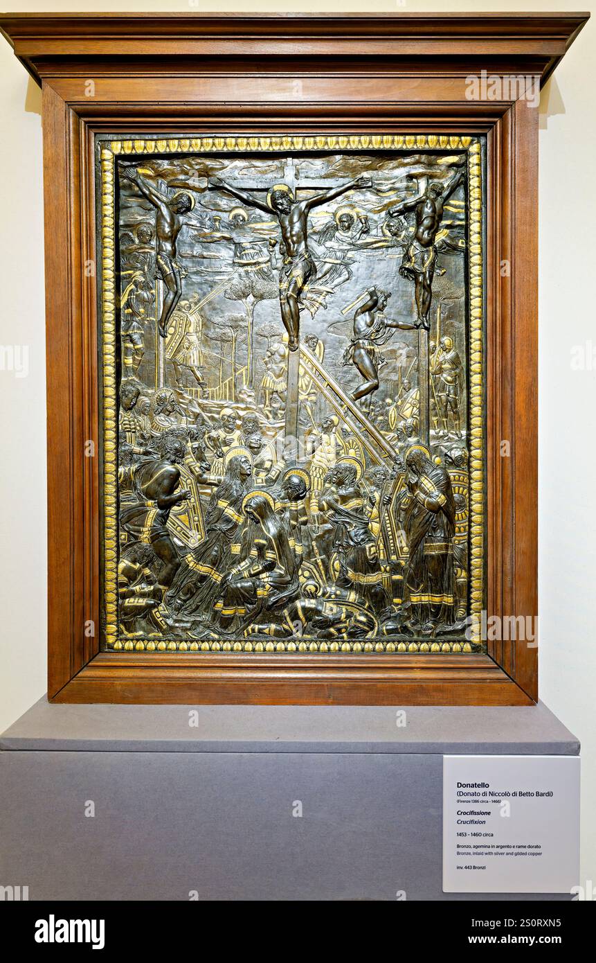 Florenz Toskana Italien. Museo Nazionale del Bargello. National Art Museum. Donatello. Kreuzigung (1453-1460) Stockfoto