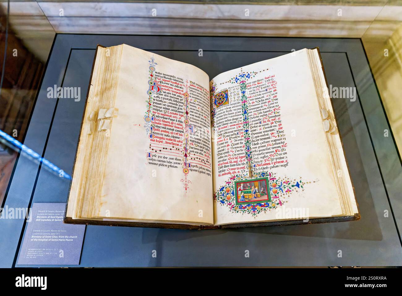 Florenz Toskana Italien. Museo Nazionale del Bargello. National Art Museum. Gherardo di Giovanni Mariano del Buono. Breviary of Saint Giles Stockfoto