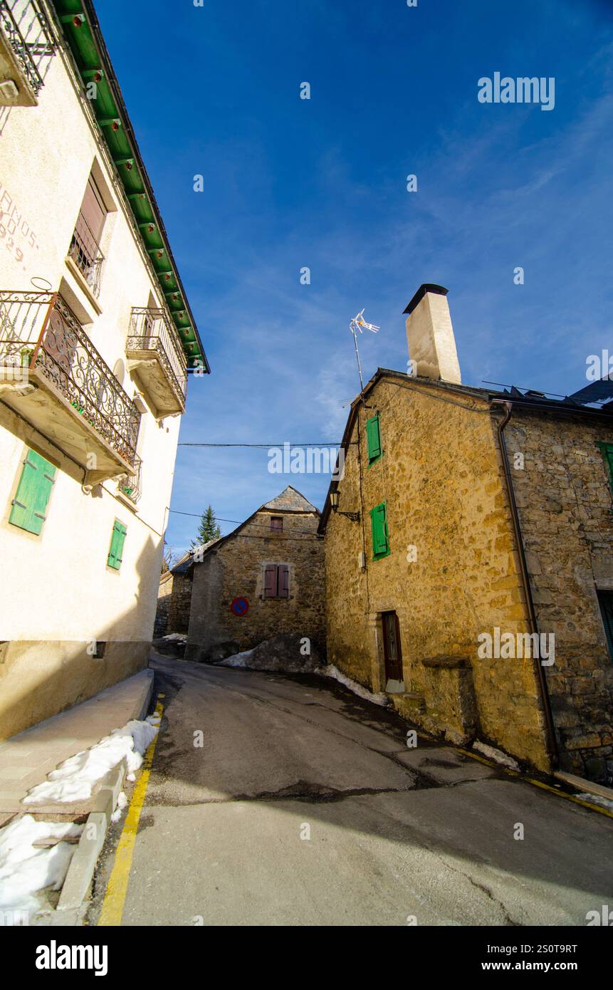 Tramacastilla de Tena, ist ein kleines Dorf in Tena-Tal, Huesca, Pyrenäen, Spanien Stockfoto