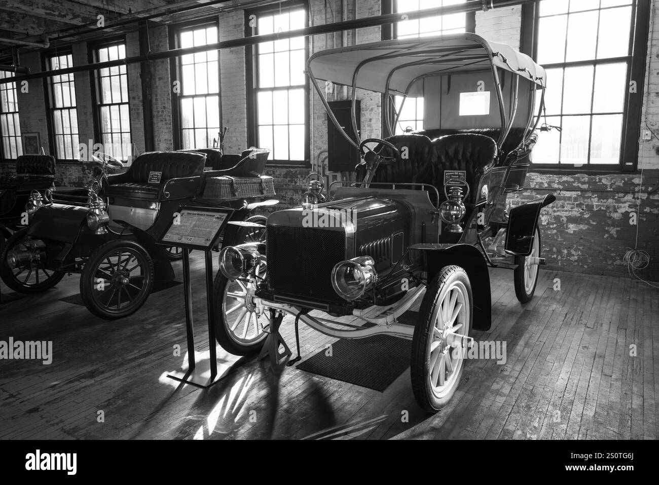 1904 Ford Model B Tonneau im Ford Piquette Avenue Museum in Detroit Michigan USA Stockfoto