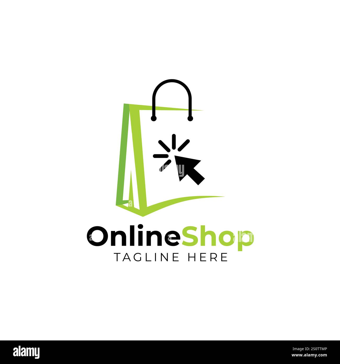 Design-Vorlage für Online-Shop-Logos. Shopping-Logo Stock Vektor
