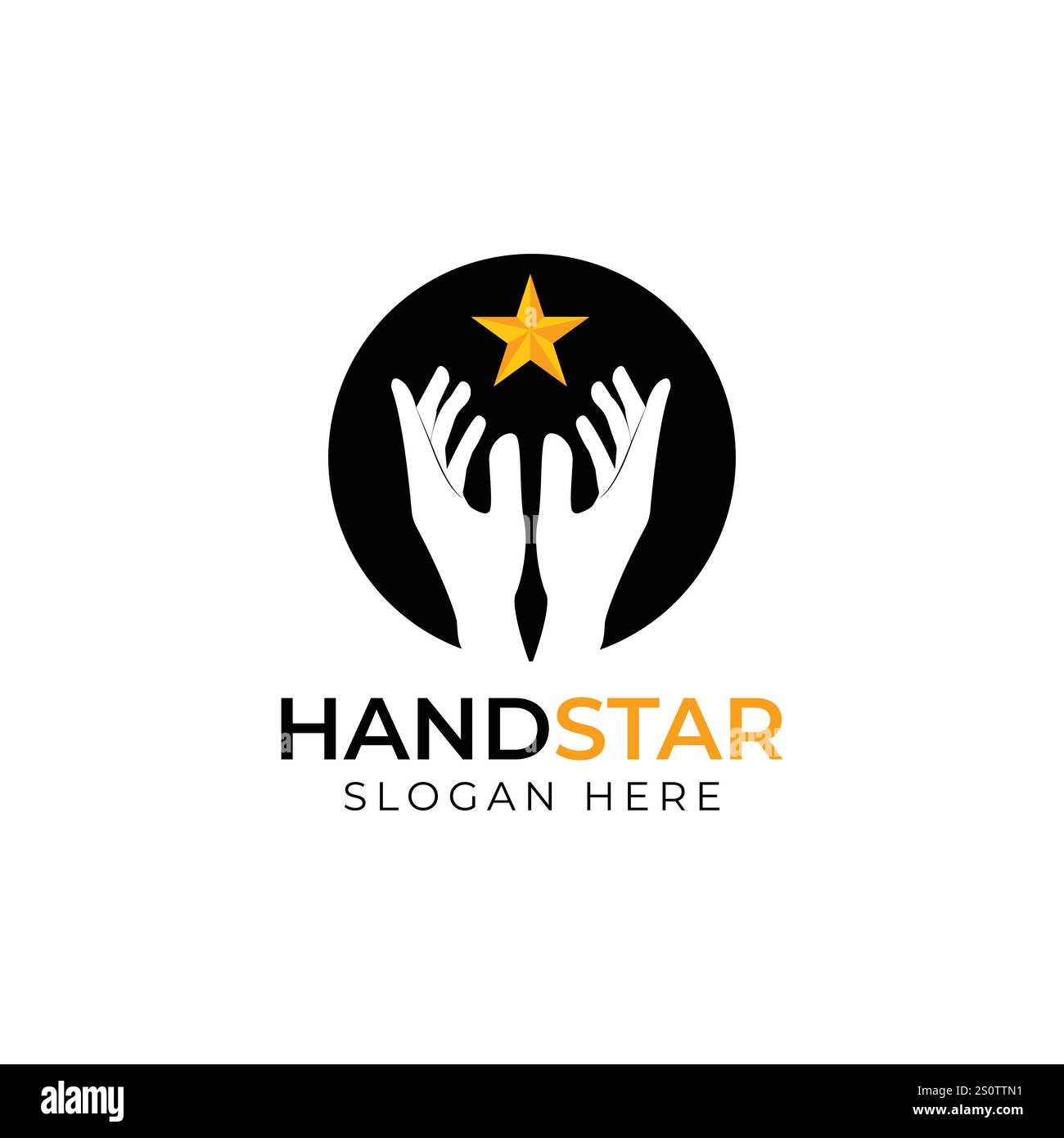 Handstern-Logo-Vorlage Stock Vektor