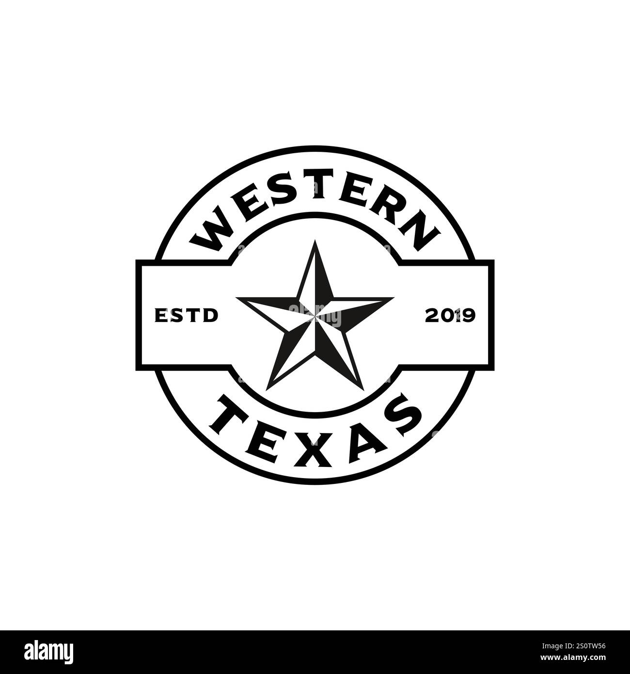 Vintage Retro Western Country Emblem Texas Logo Design Vektor Stock Vektor