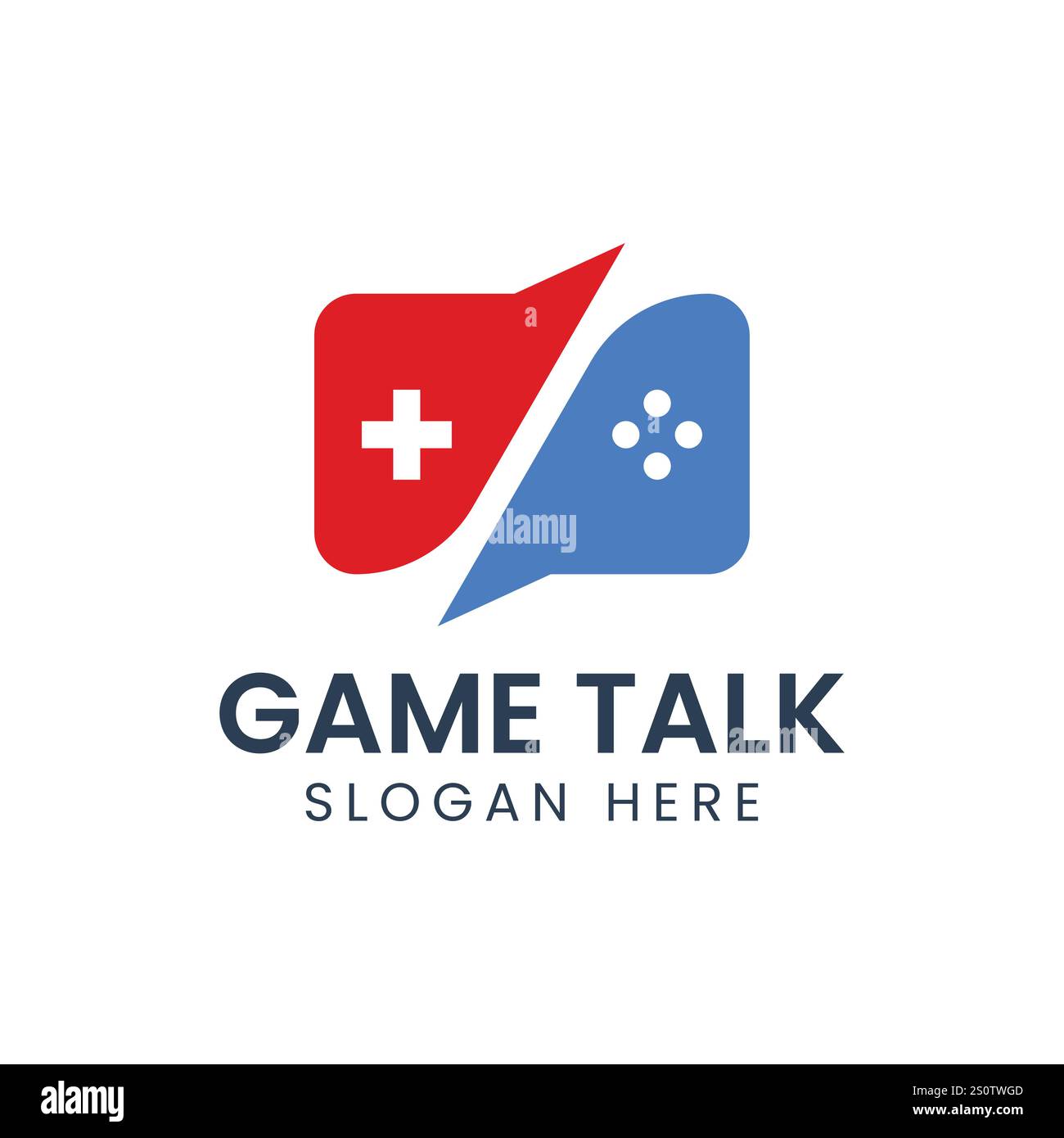 Game Talking Chat Logo Design Vektor Stock Vektor