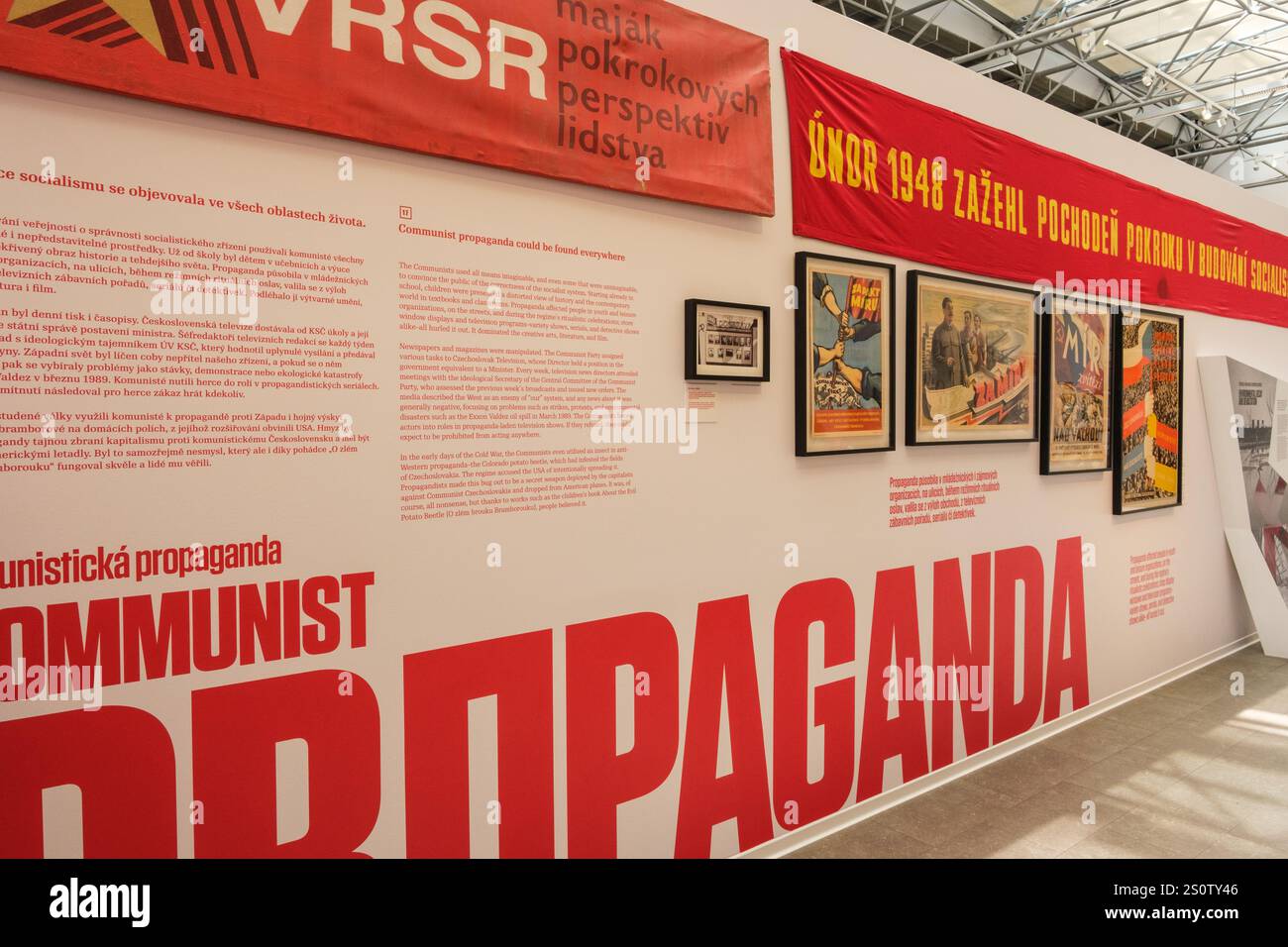 Museum des Kommunismus, Ausstellung über Propaganda, Prag, Tschechien, Tschechien. Stockfoto