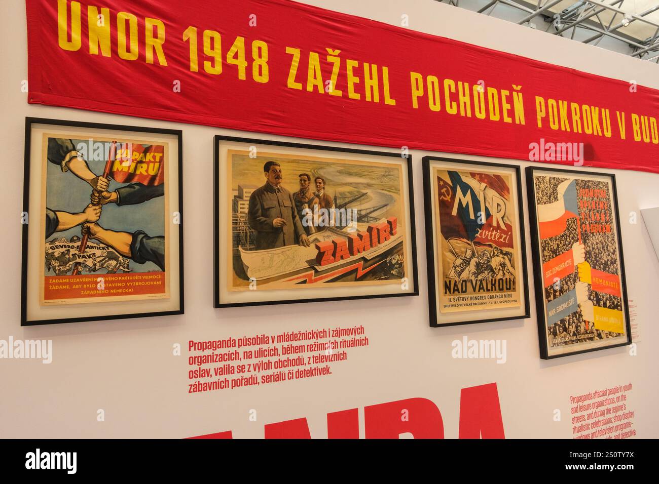 Museum des Kommunismus, Ausstellung über Propaganda, Prag, Tschechien, Tschechien. Stockfoto