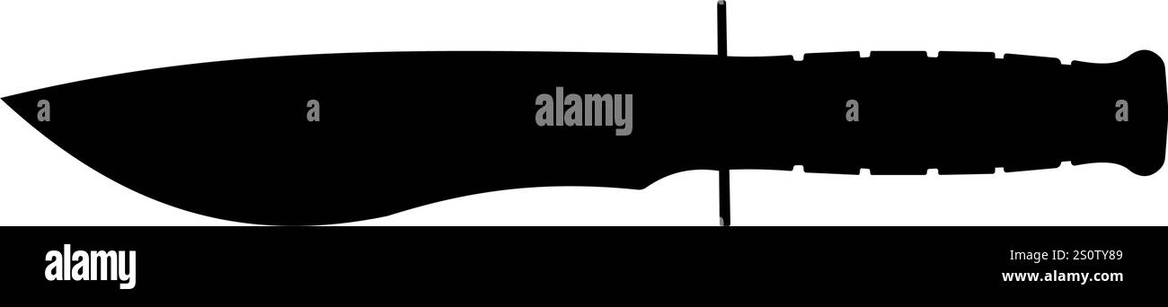 Messersilhouette. Militärmesser Stock Vektor