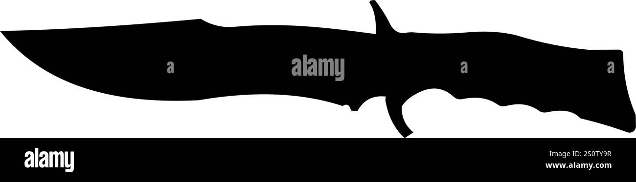 Messersilhouette. Militärmesser Stock Vektor
