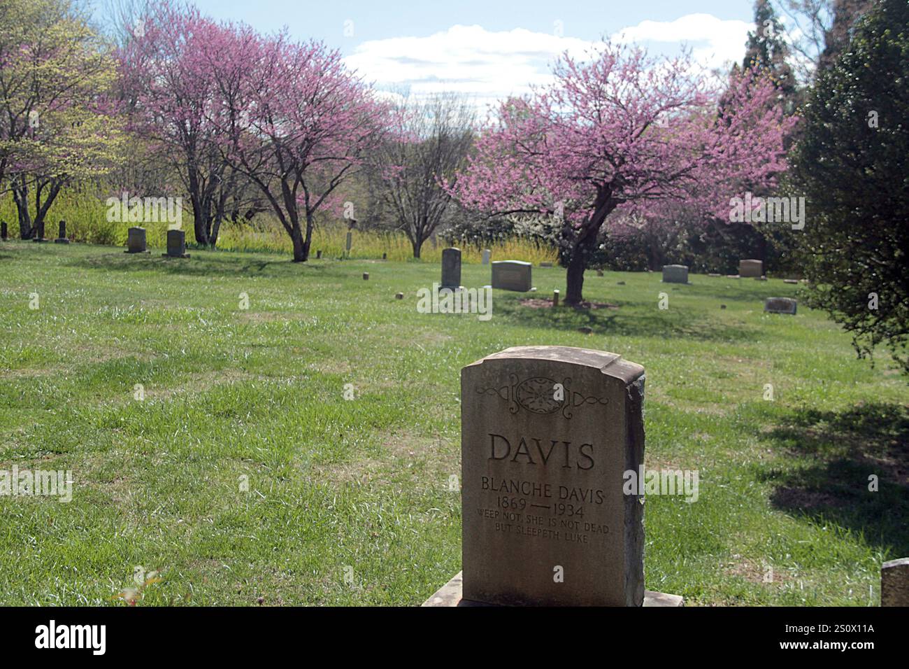 Lynchburg, VA, USA. Alte Grabsteine auf dem Altstadtfriedhof. Stockfoto