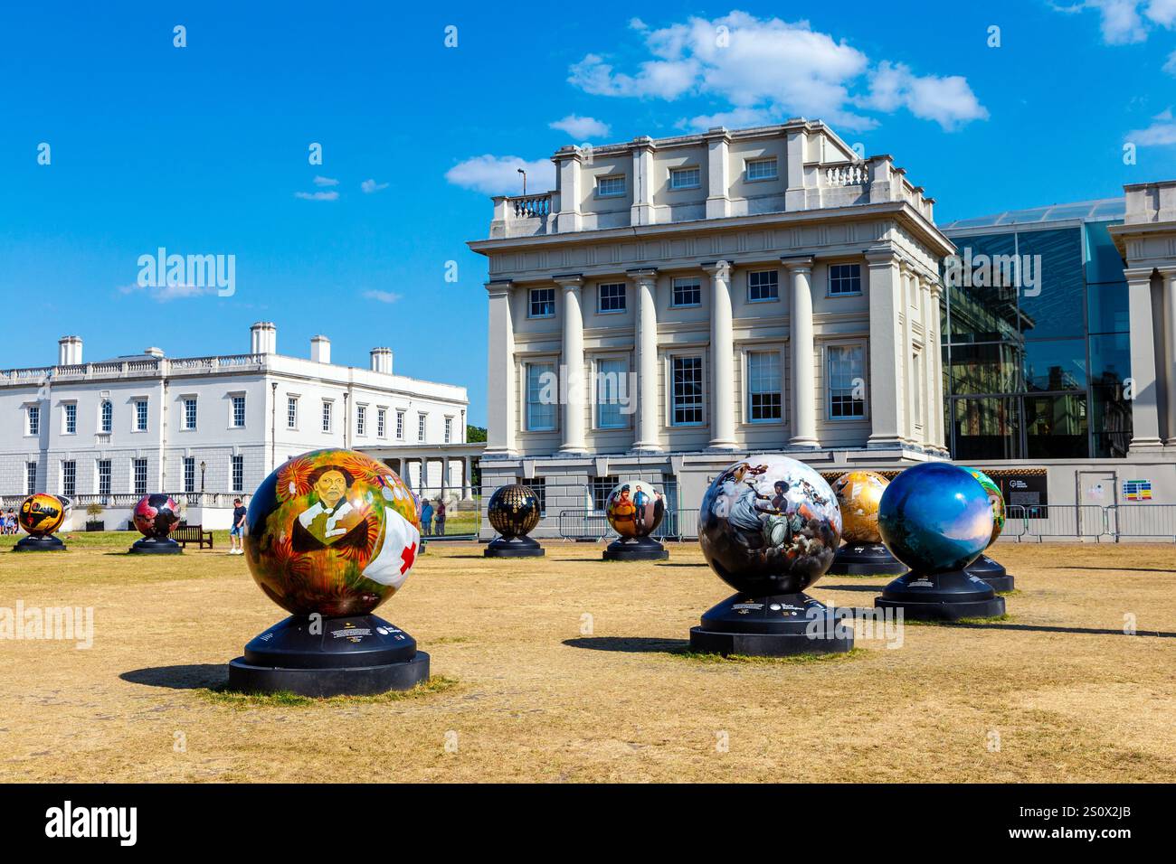 „The World Reimagined“ Outdoor-Ausstellung 2023 im National Maritime Museum, Greenwich, London, England Stockfoto