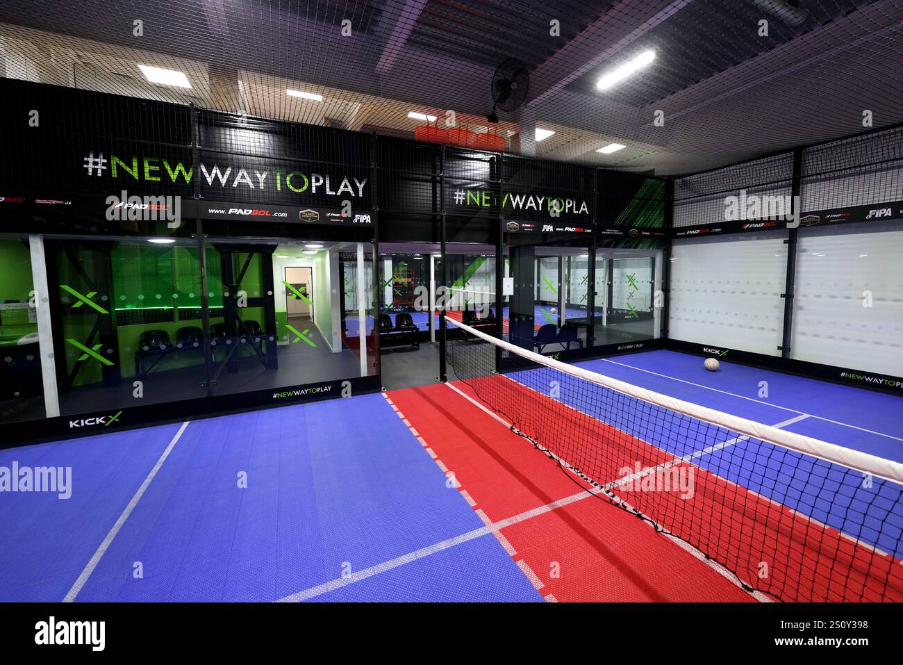 Allgemeine Ansichten von Padbol Courts in London, Großbritannien. Stockfoto