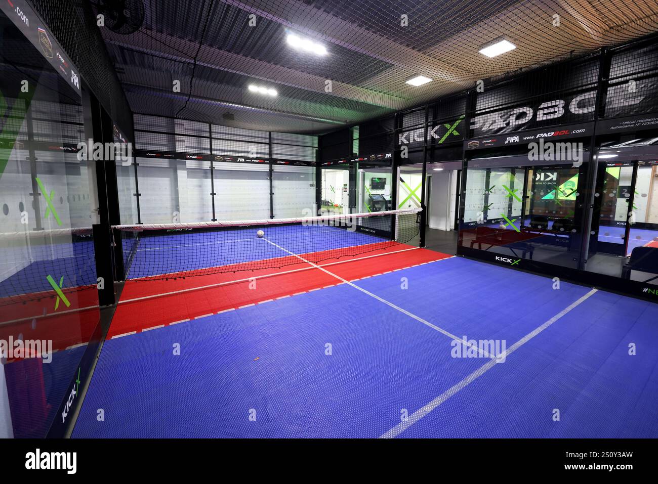 Allgemeine Ansichten von Padbol Courts in London, Großbritannien. Stockfoto