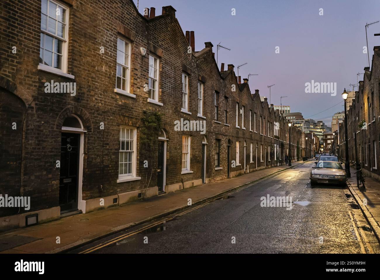 Roupell Street, Naturschutzgebiet mit historischen Landhäusern aus der späten georgianischen Zeit, Lambeth, London, England Stockfoto