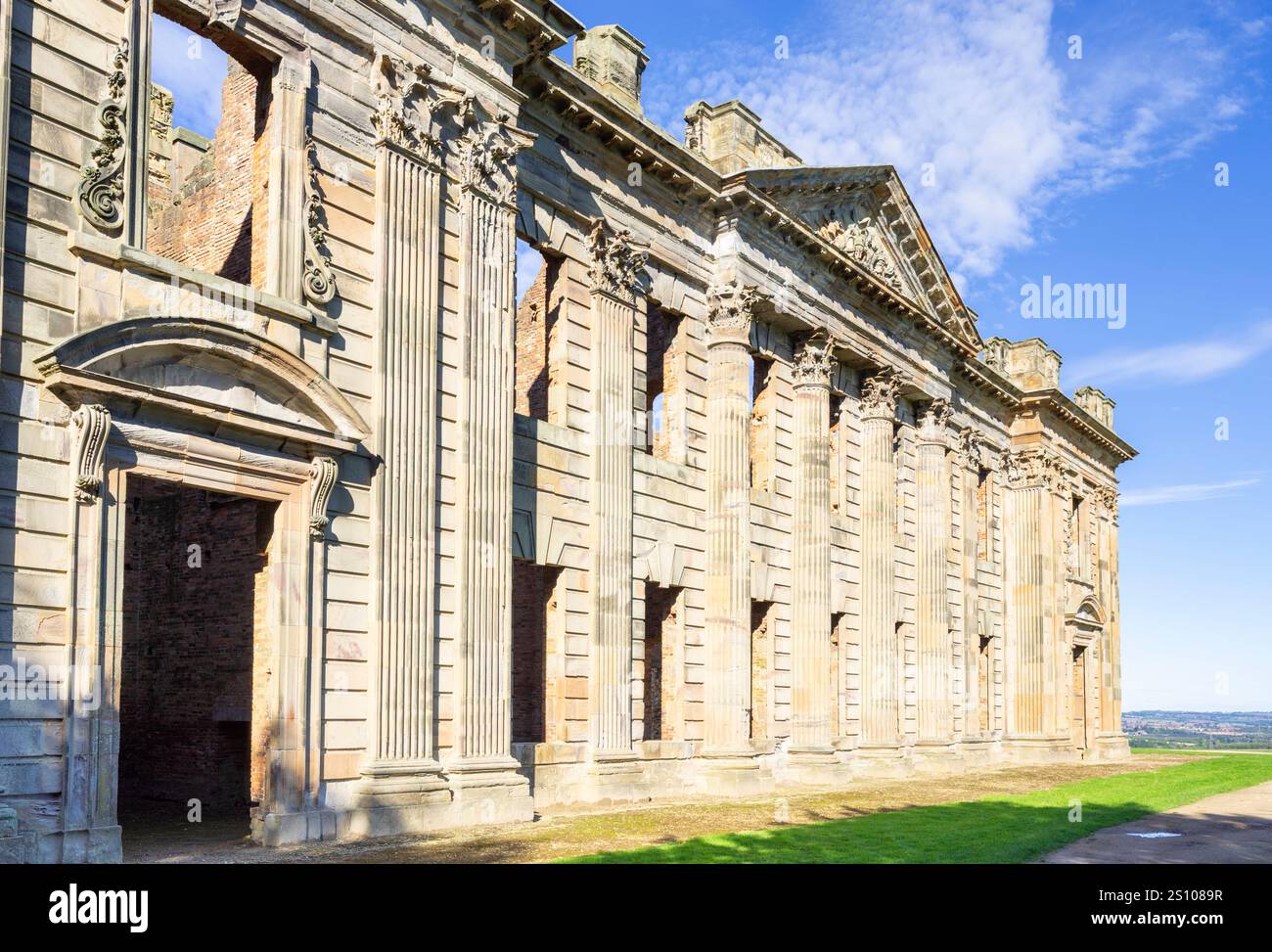 Sutton Scarsdale Hall ein herrliches Haus in Ruinen in Sutton Scarsdale nahe Chesterfield Derbyshire England Großbritannien GB Europa Stockfoto