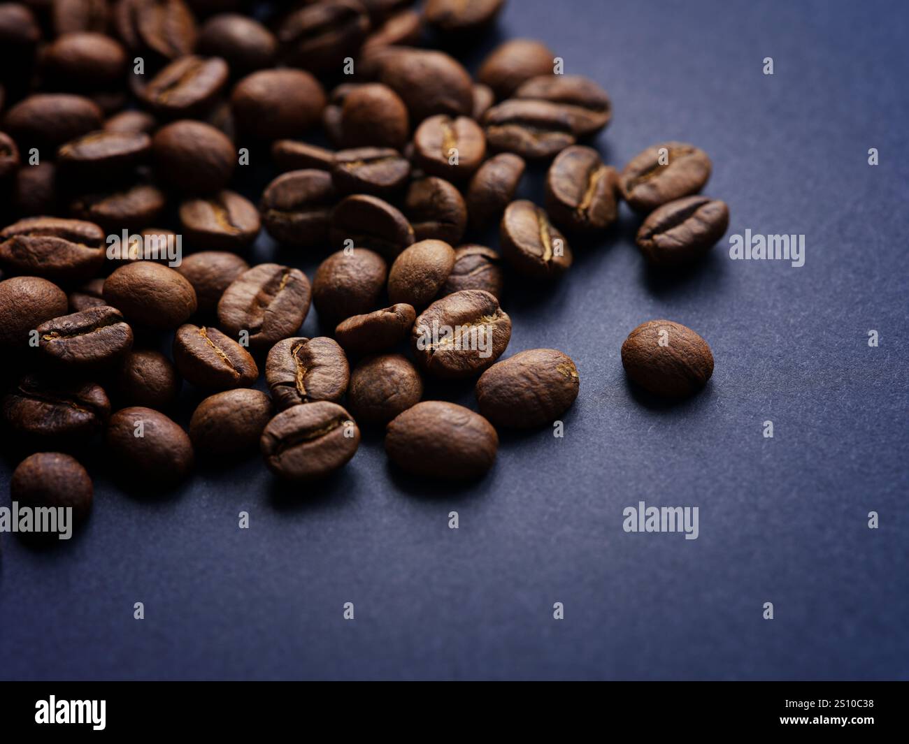 Kaffeebohnen. Low-Taste. Nahaufnahme. Stockfoto