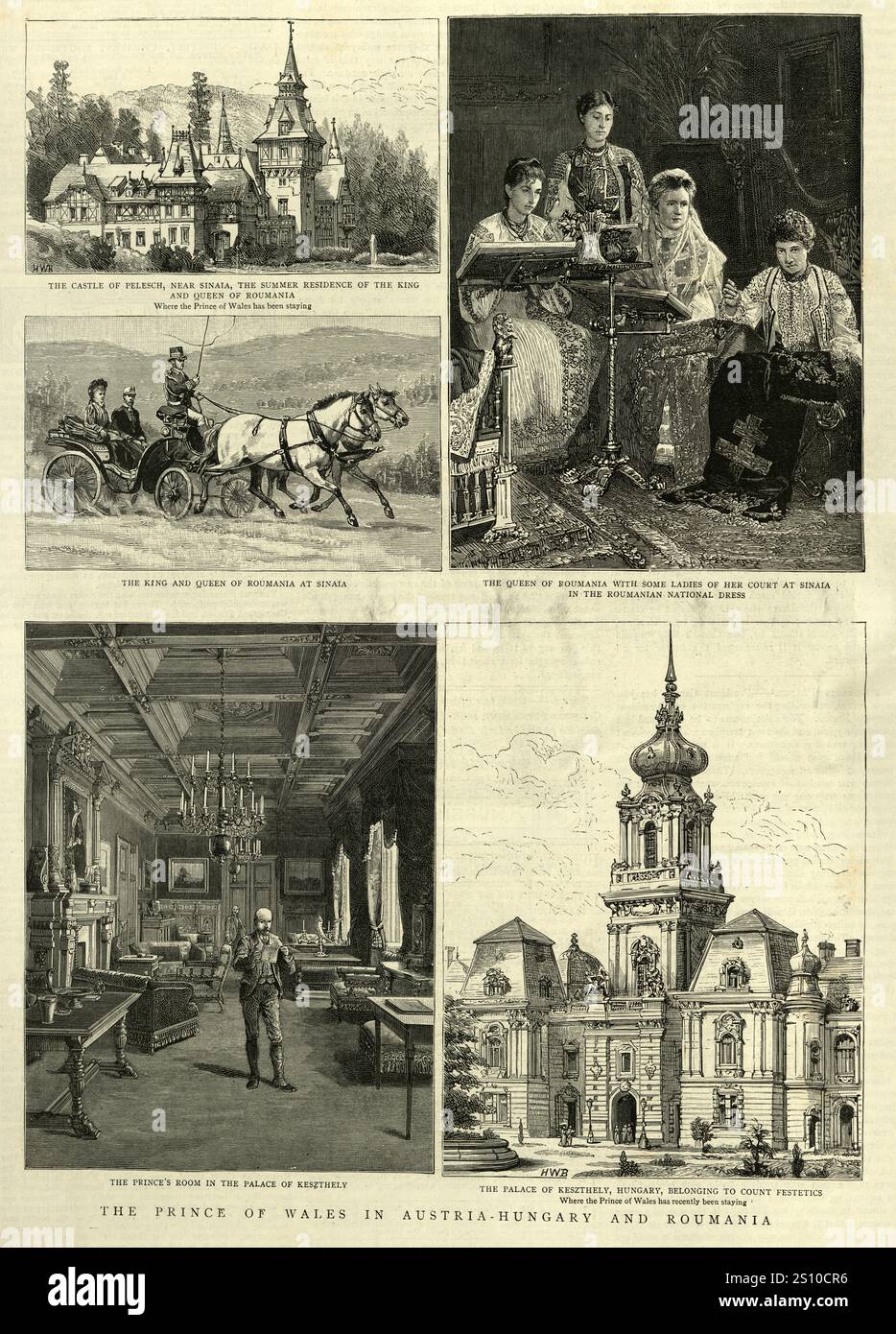 Prince of Wales, später Eduard VII., Besuch in Rumänien und Österreich-hungrige, Vintage Illustartion 1880er Jahre, 19. Jahrhundert Stockfoto