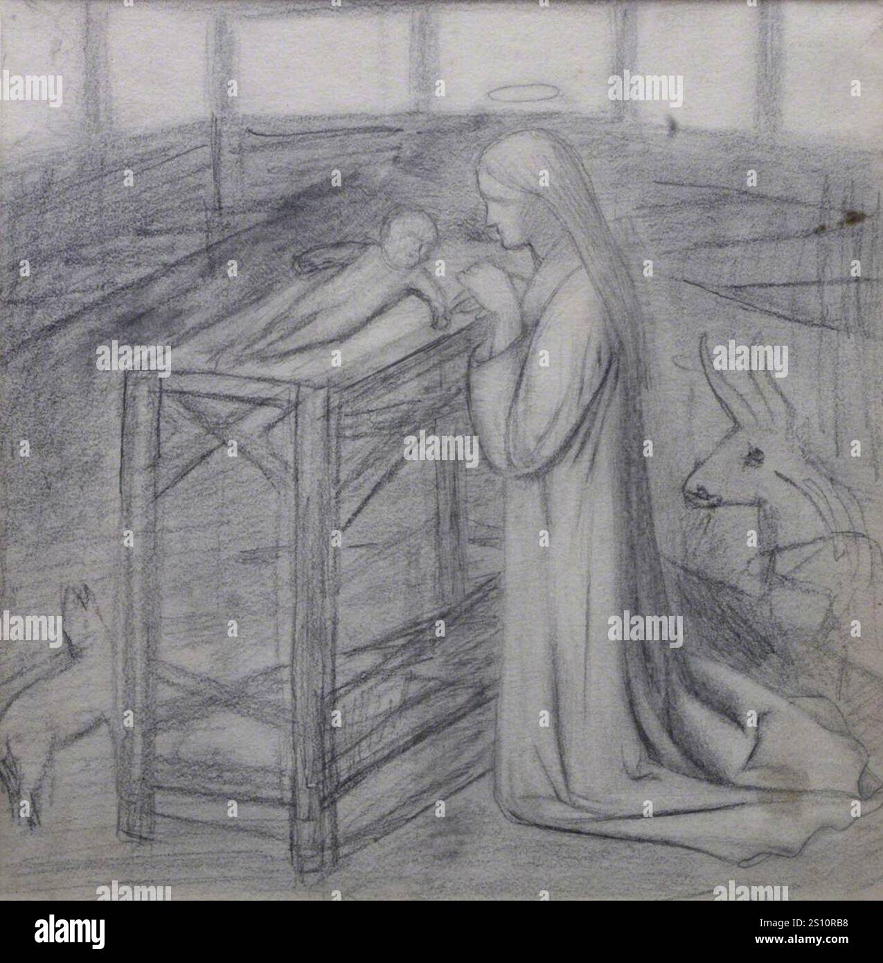 Elizabeth Siddal - Krippe - Wightwick Manor. Stockfoto