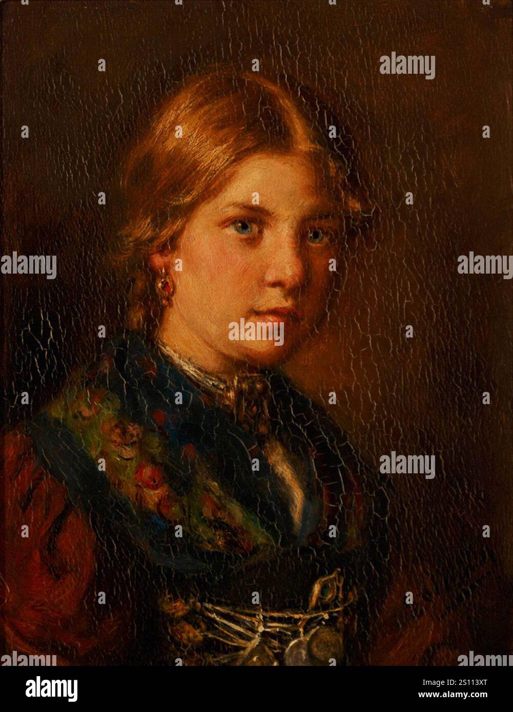 Emma Müller Edle von Seehof Mädchen in Tracht. Stockfoto