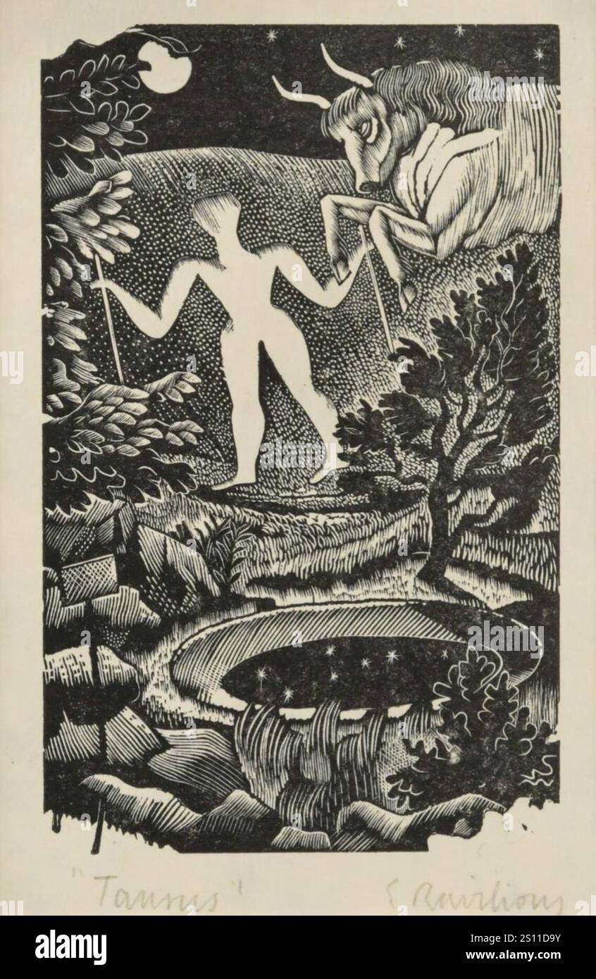 Eric Ravilious, Almanack 1929, Mai. Stockfoto