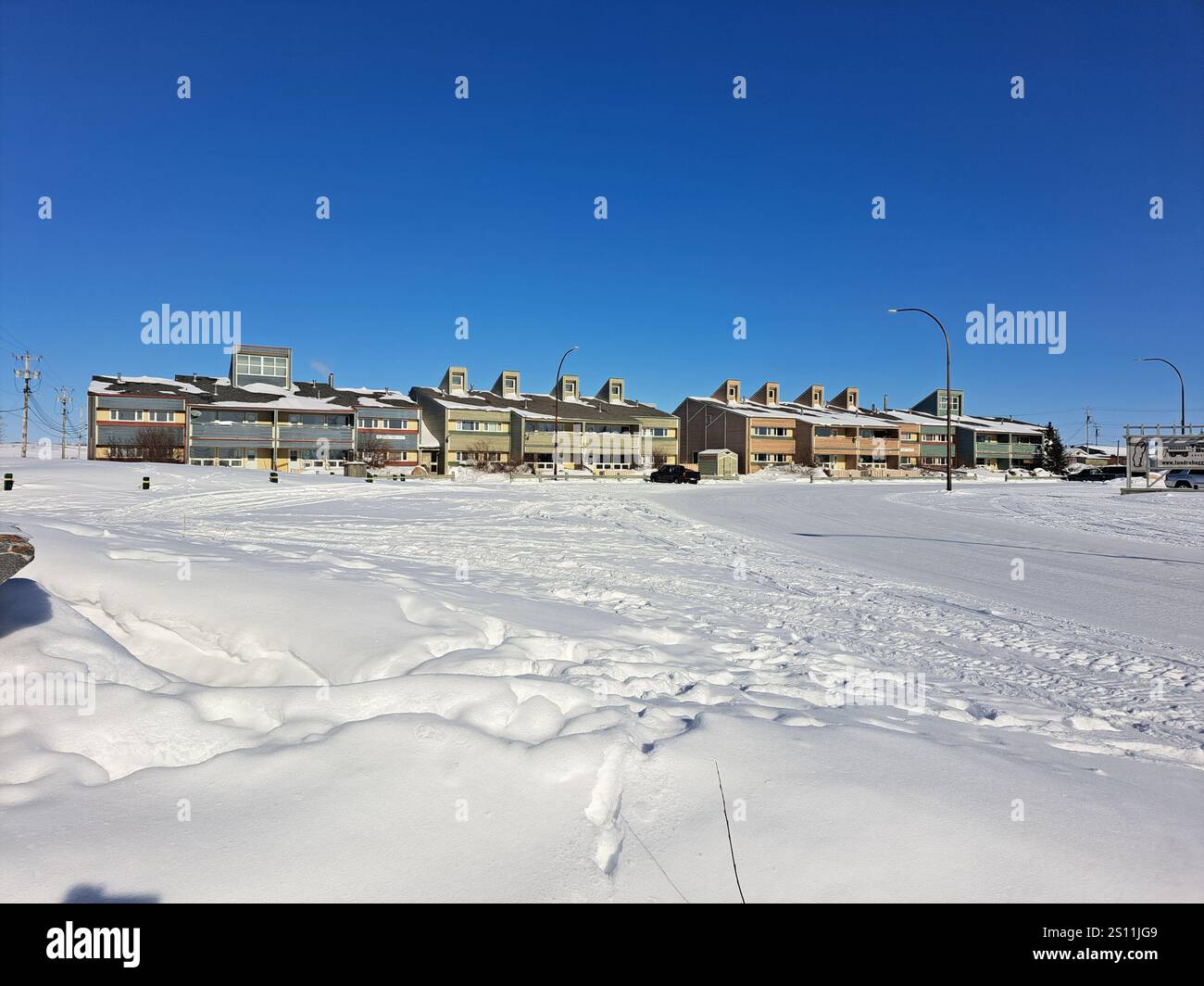 Kelsey Boulevard in der Innenstadt von Churchill, Manitoba Stockfoto